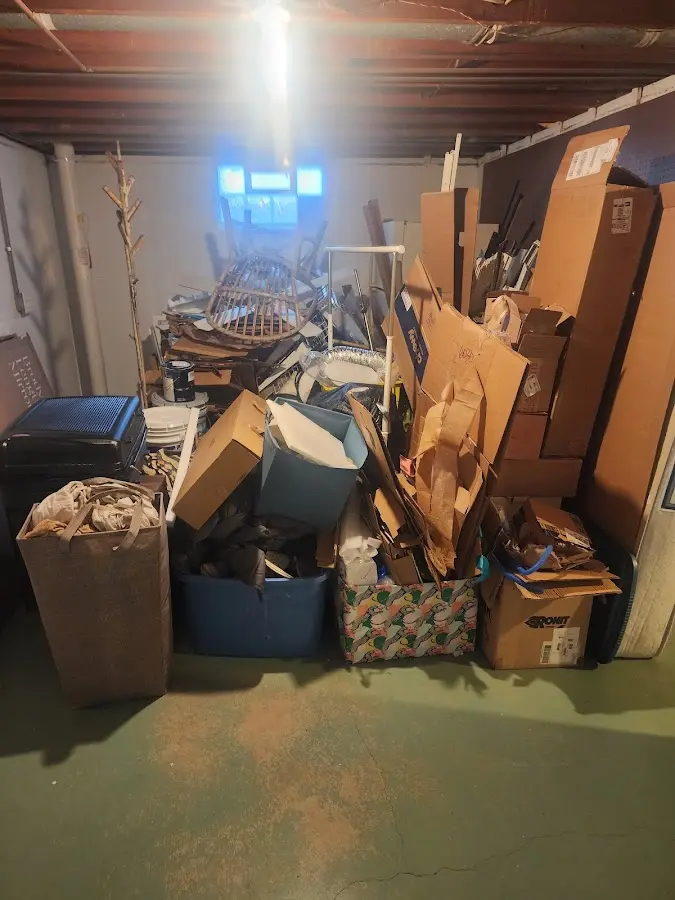 Roll-off dumpster container at job site for Concrete Dumpster Rental in Highland Heights